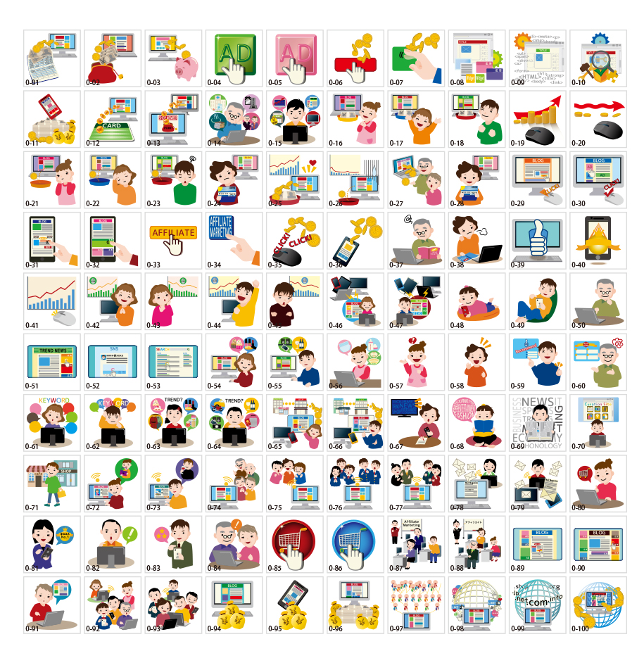 アフィリエイトのイラスト素材