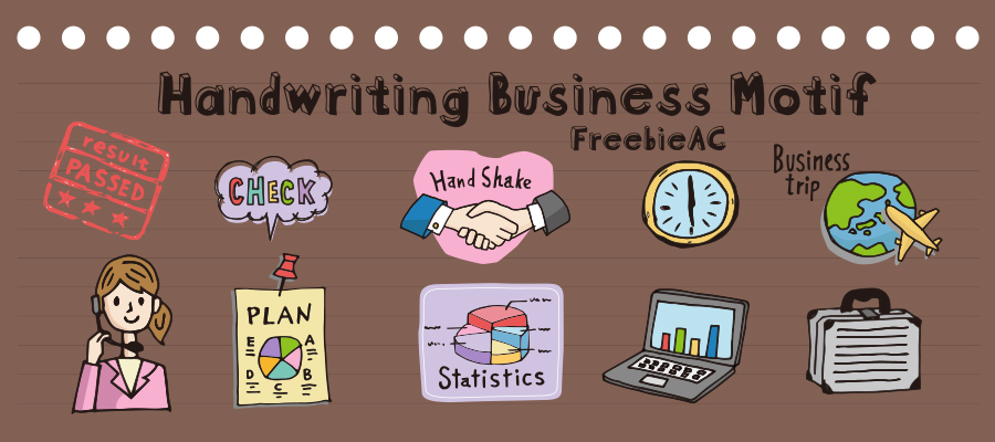 Handwriting business illustration