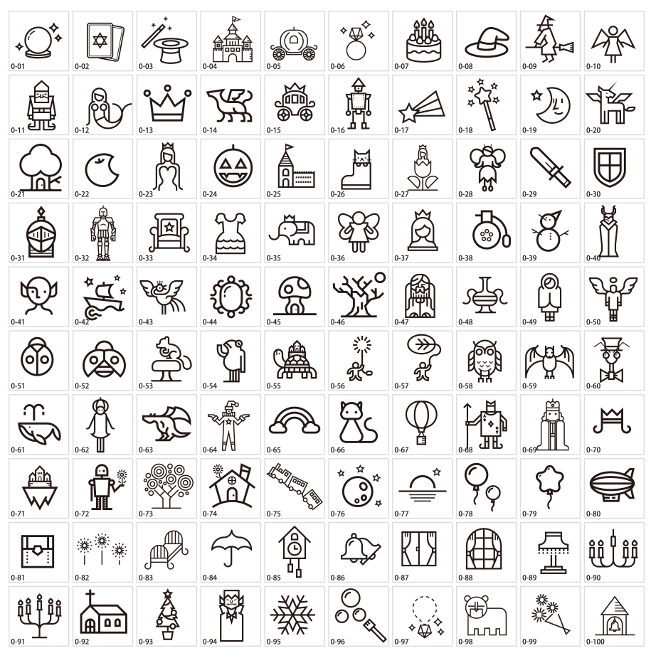 童話故事圖標素材