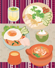Ethnic food illustration