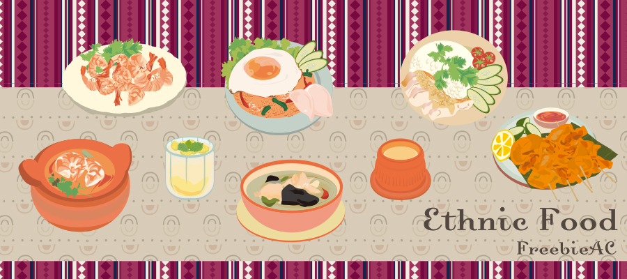 Ethnic food illustration