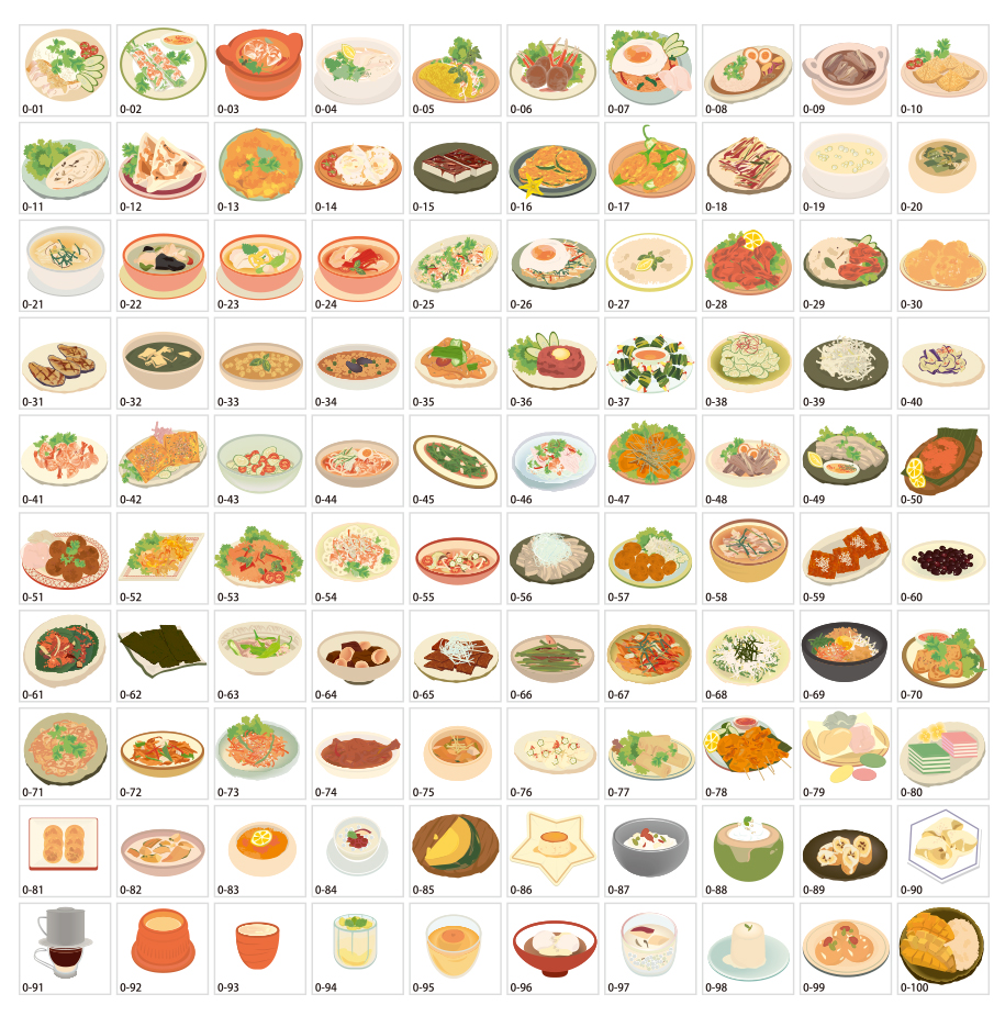 Ethnic food illustration