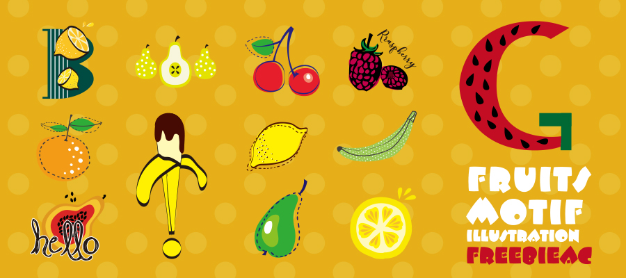 Tài liệu minh họa của motif trái cây