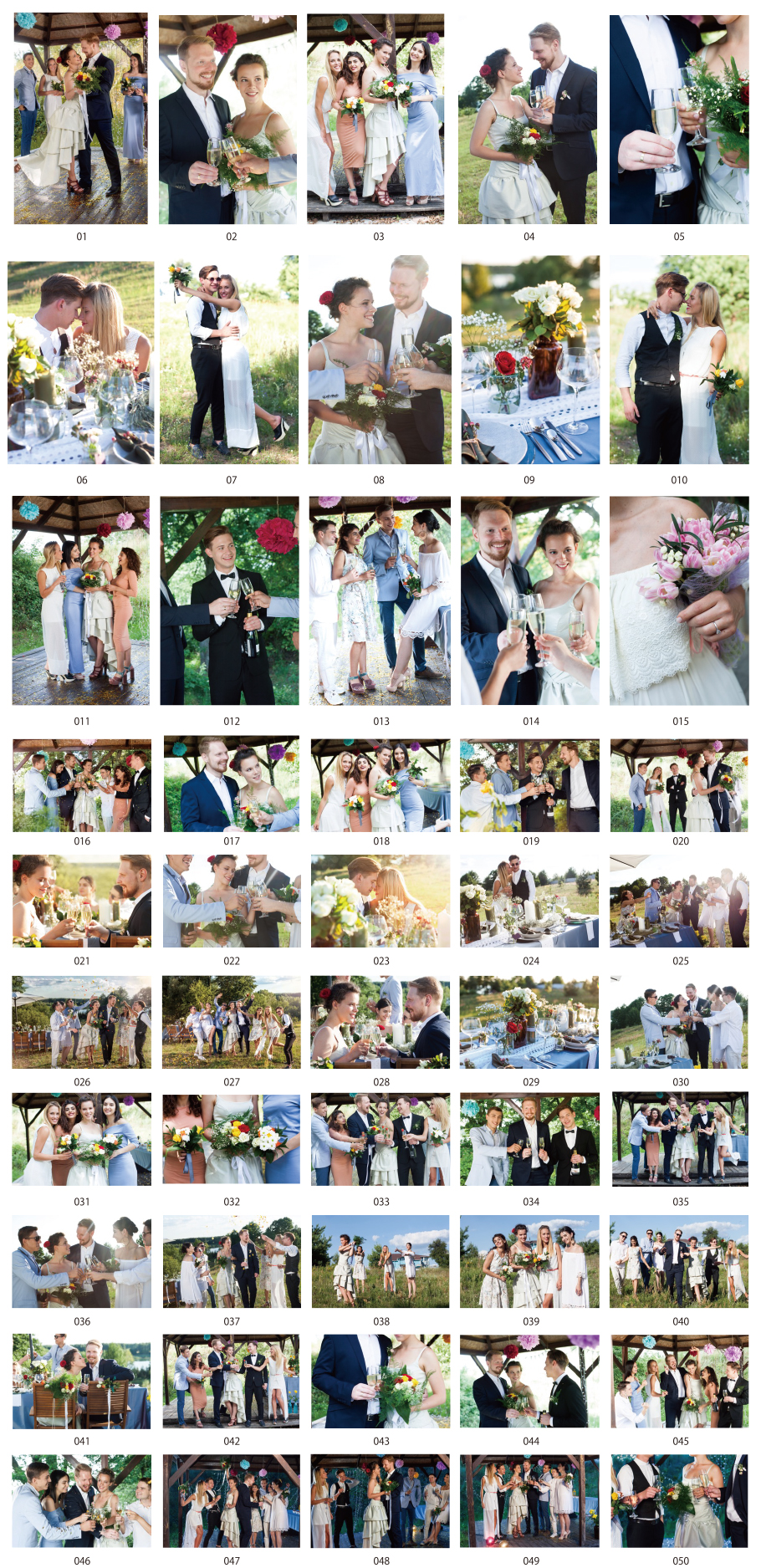 花園婚禮照片材料