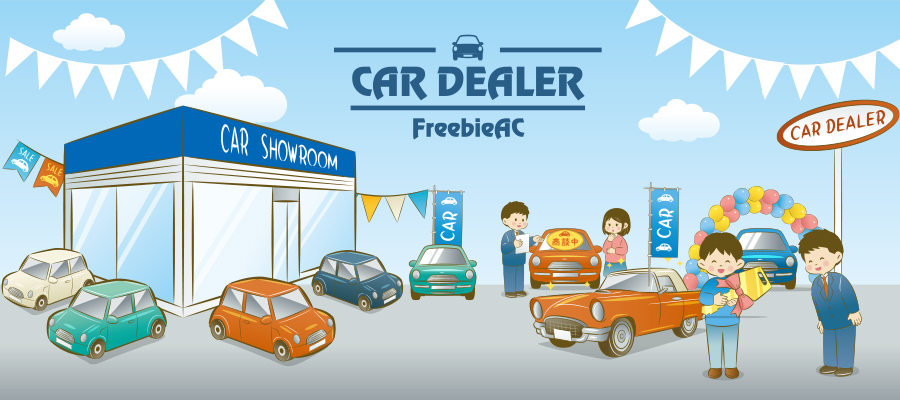 Car dealer illustrations