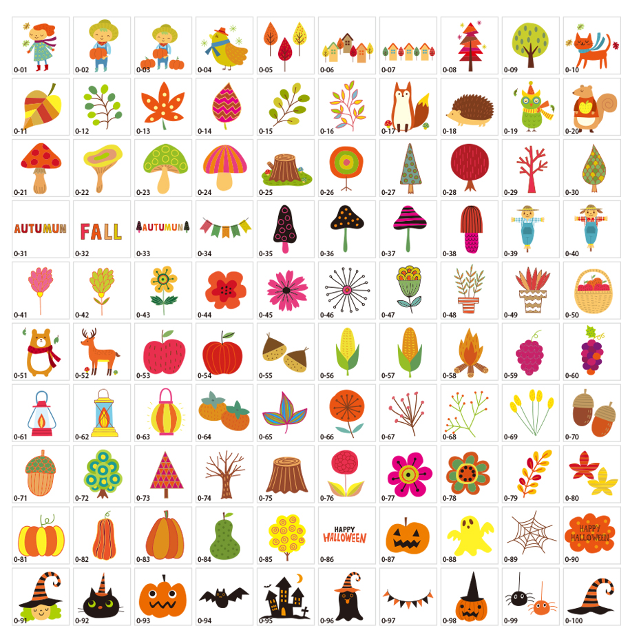 Scandinavian autumn illustrations
