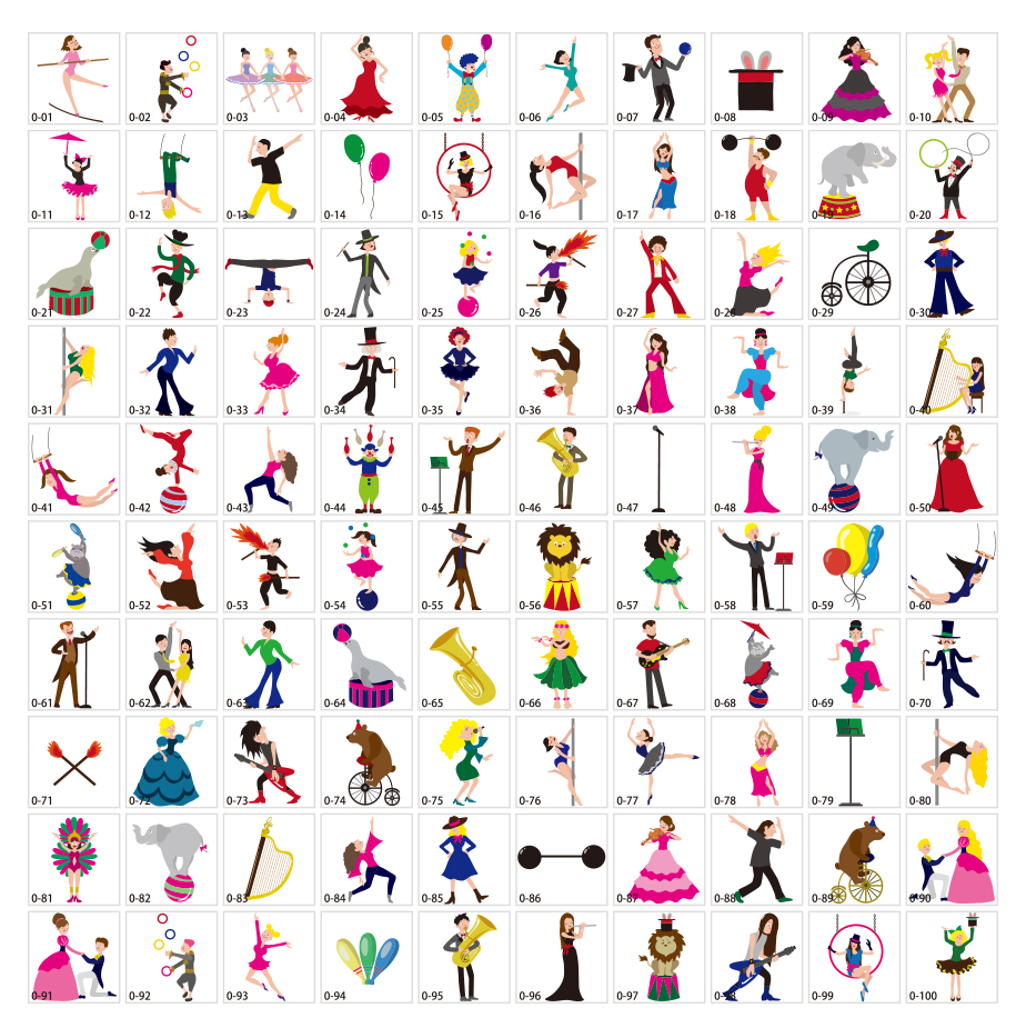 パフォーマーのイラスト素材