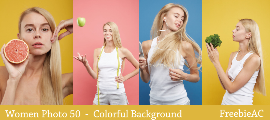 Colorful woman 50pose