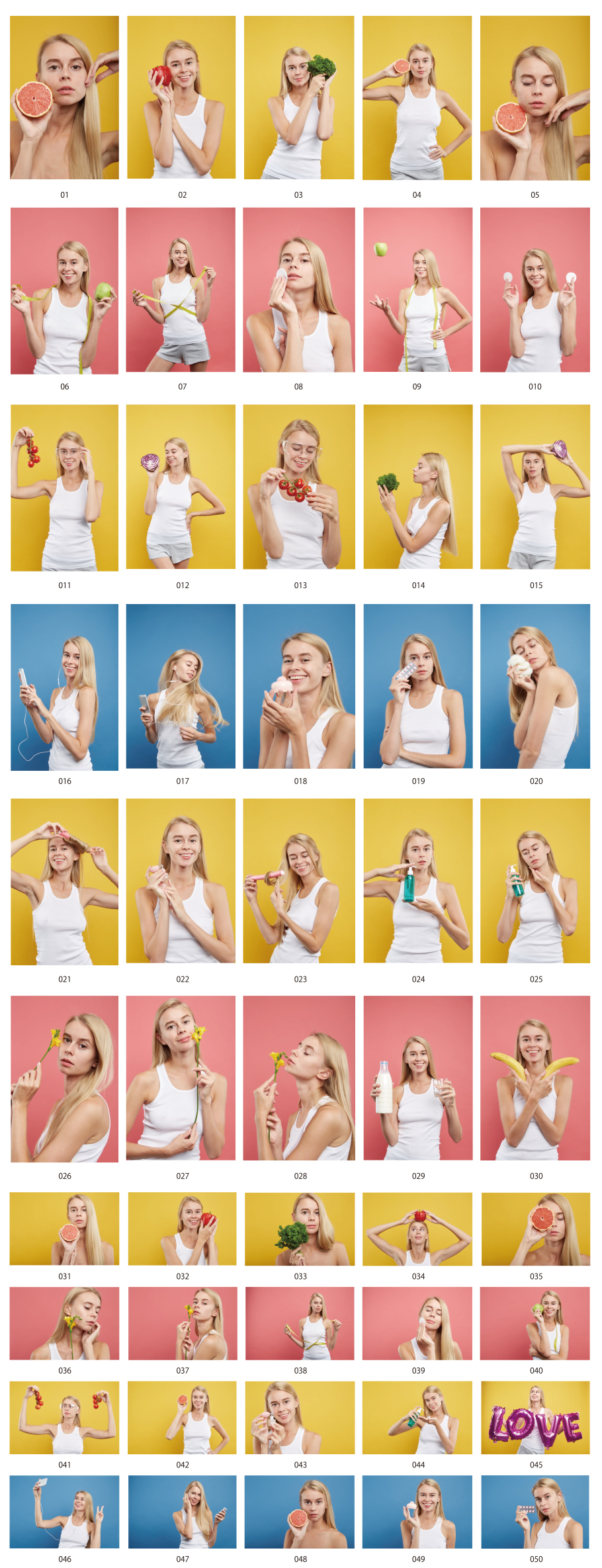 Nền đầy màu sắc Phụ nữ nước ngoài 50 tư thế