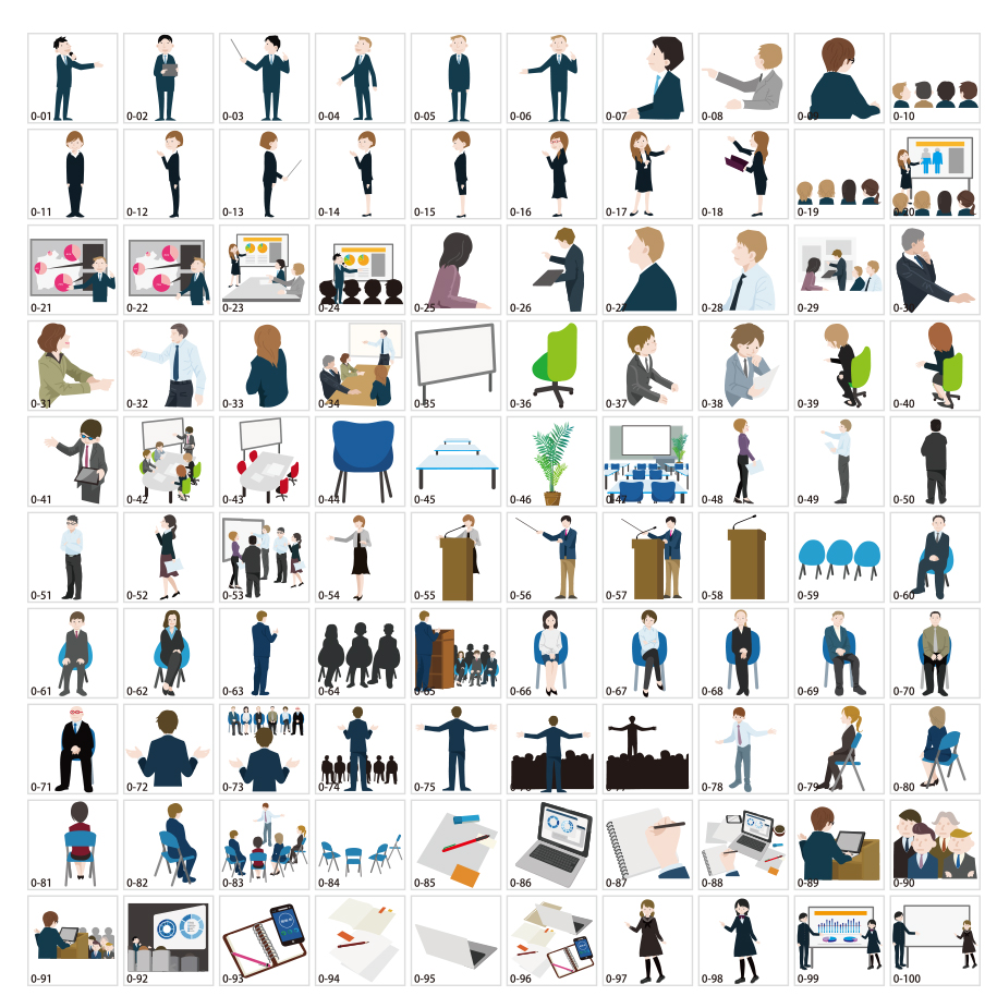 プレゼンテーションイラスト素材