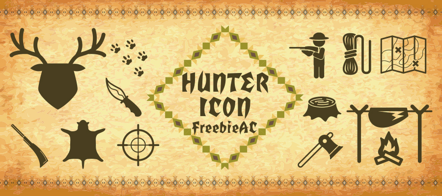 วัสดุไอคอนของ Hunter