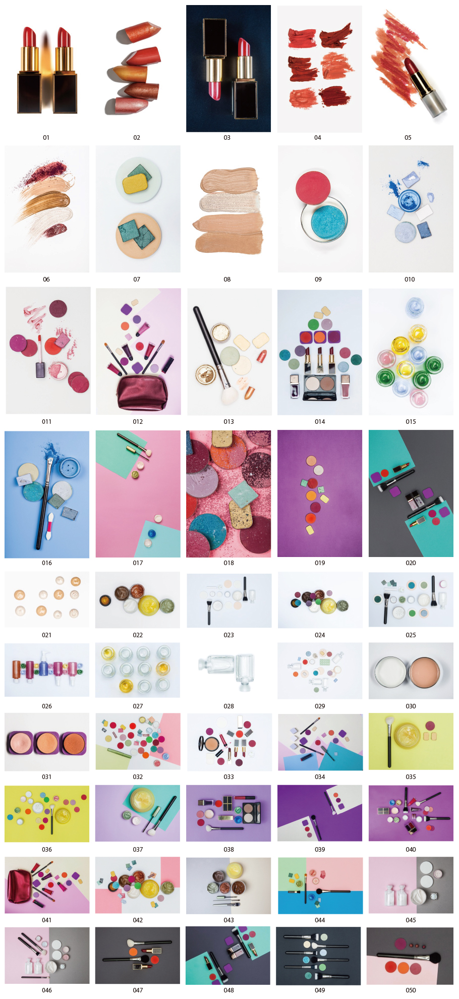 化妝品圖片材料