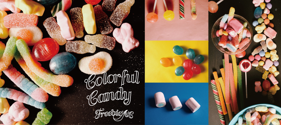 カラフルなお菓子の写真素材