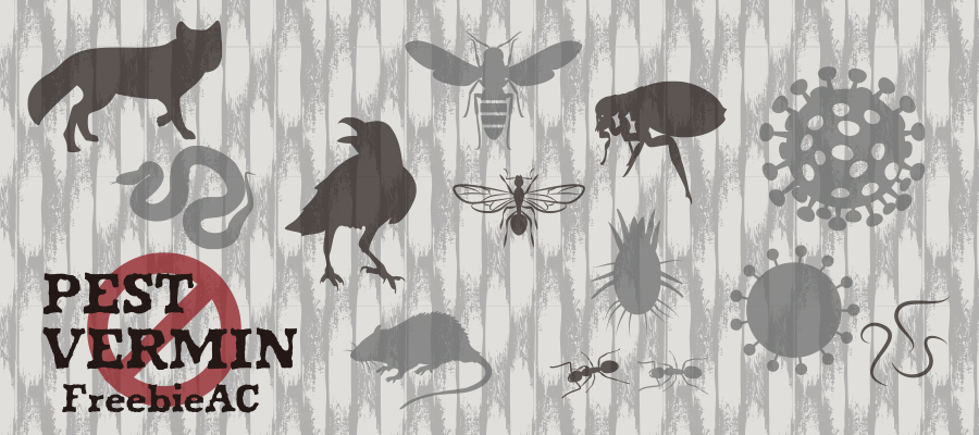 害虫・害獣のシルエット