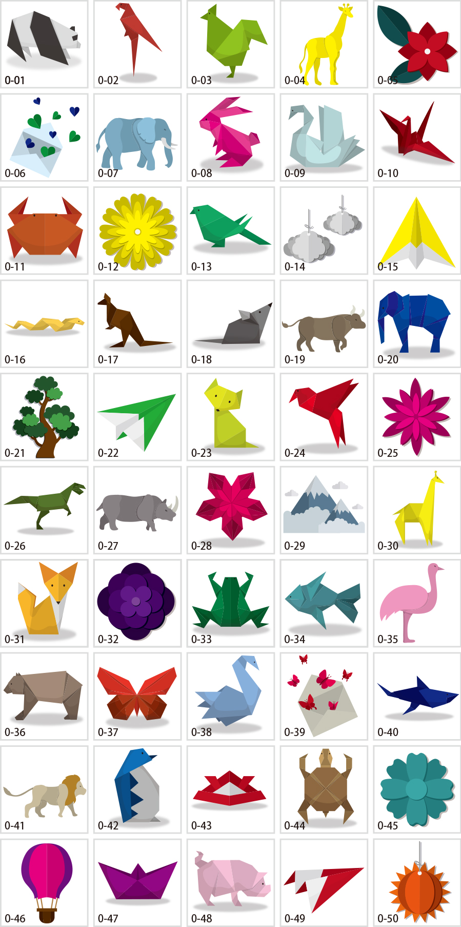 折り紙のイラスト素材