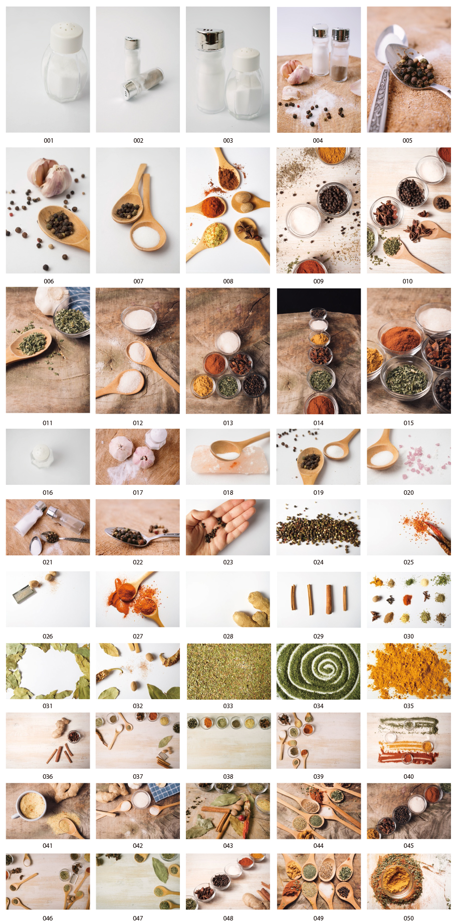 Vật liệu hình ảnh gia vị