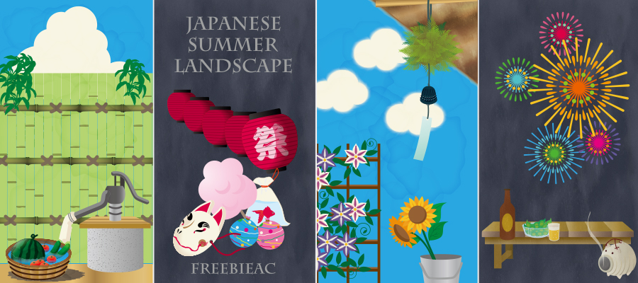 Japanese_summer illustrations