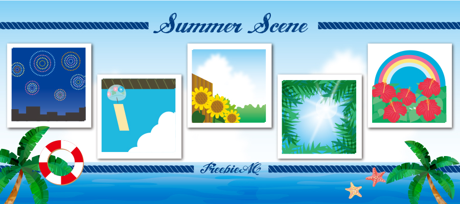 Summer landscape illustration