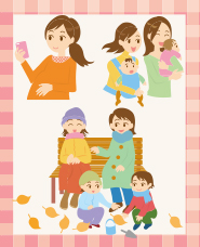 Mom friends illustrations