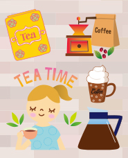 Tea time illustration