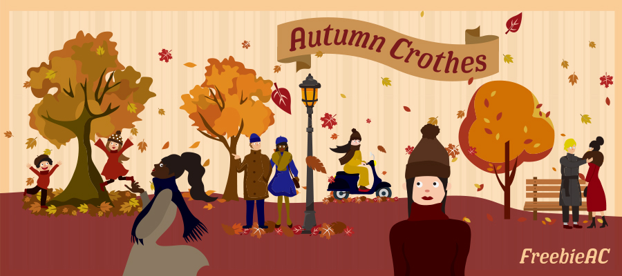 Autumn clothes illutration