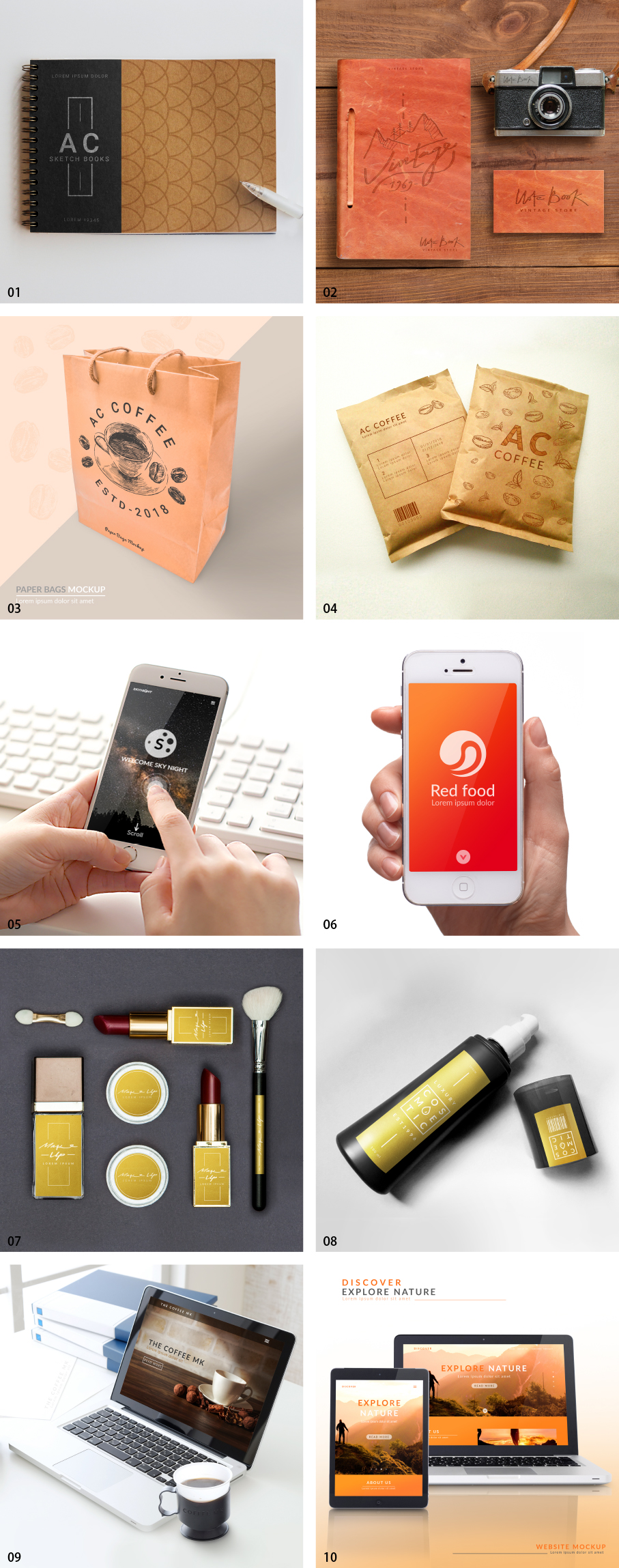 Mock-up mẫu vật liệu vol.2