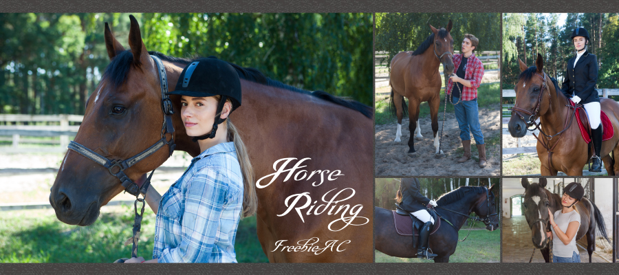 Horse riding photo material