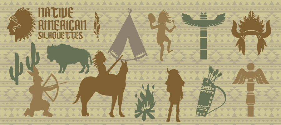 Native american silhouette