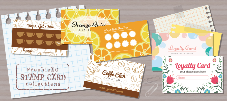 Stamp card template material