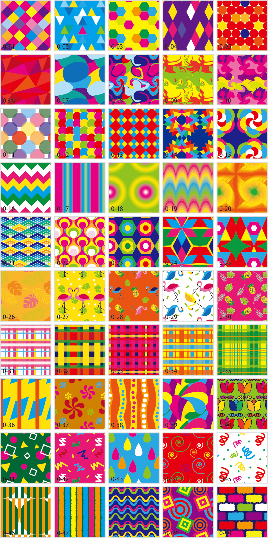 Vivid color pattern material