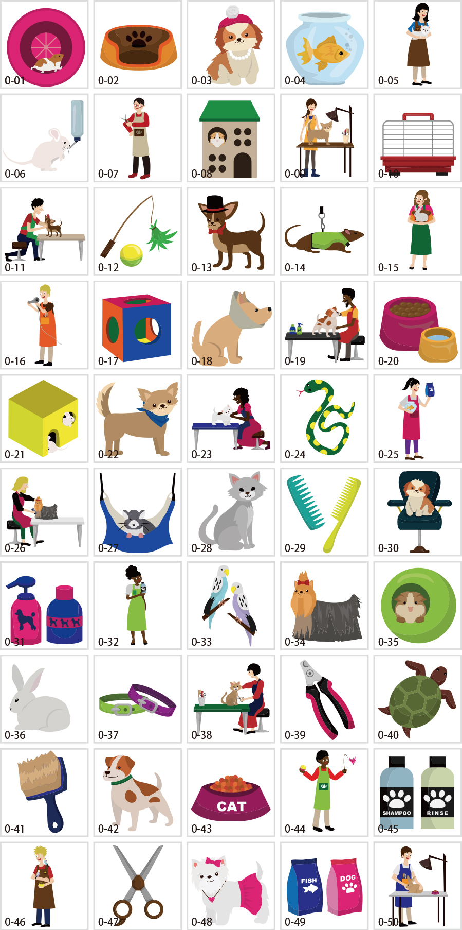 Animal breeder illustration material