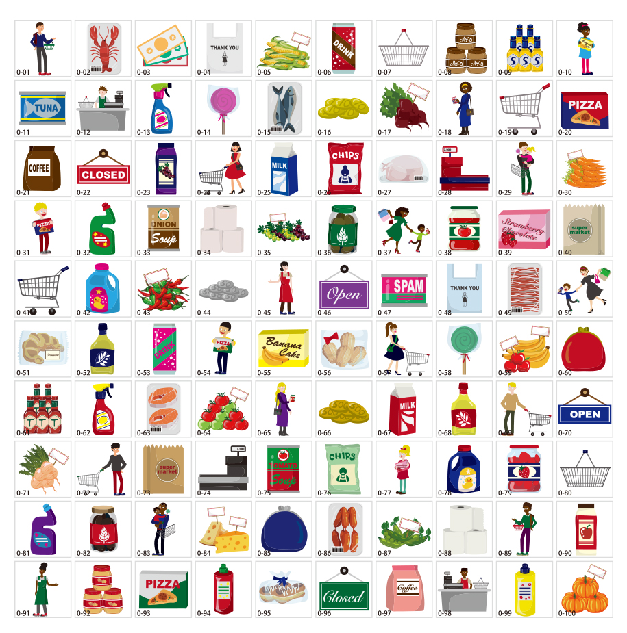 Supermarket illustrations