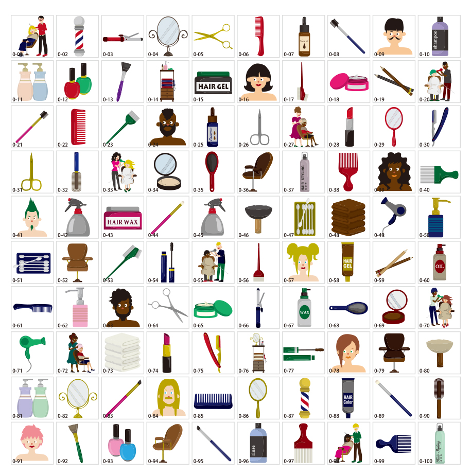 美髮沙龍插圖素材