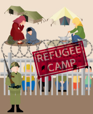 難民のイラスト素材
