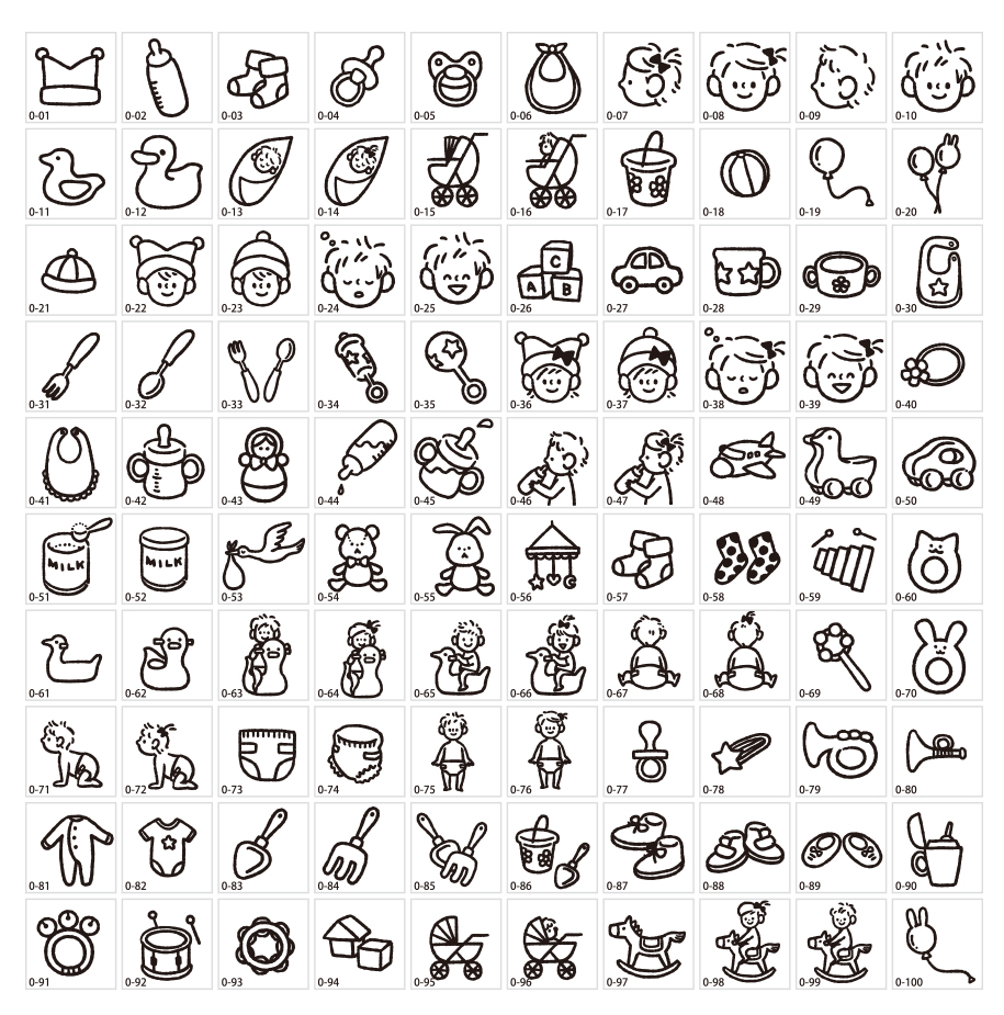 วัสดุเด็กไอคอน