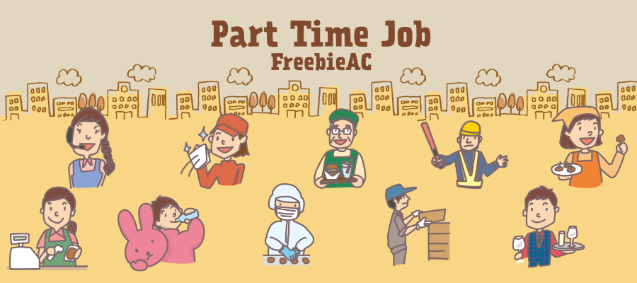 Part time job illustrations