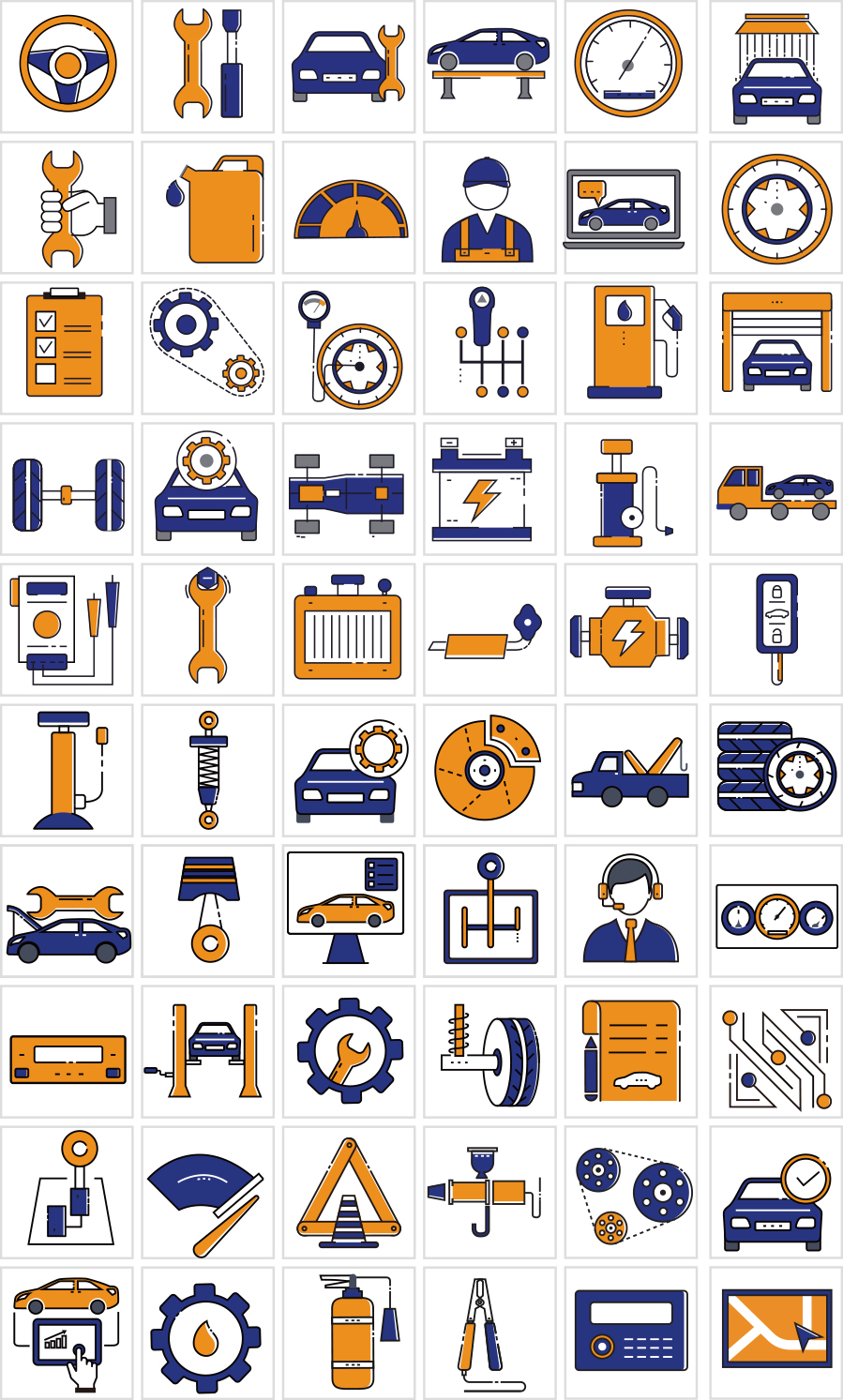 Car service icon material