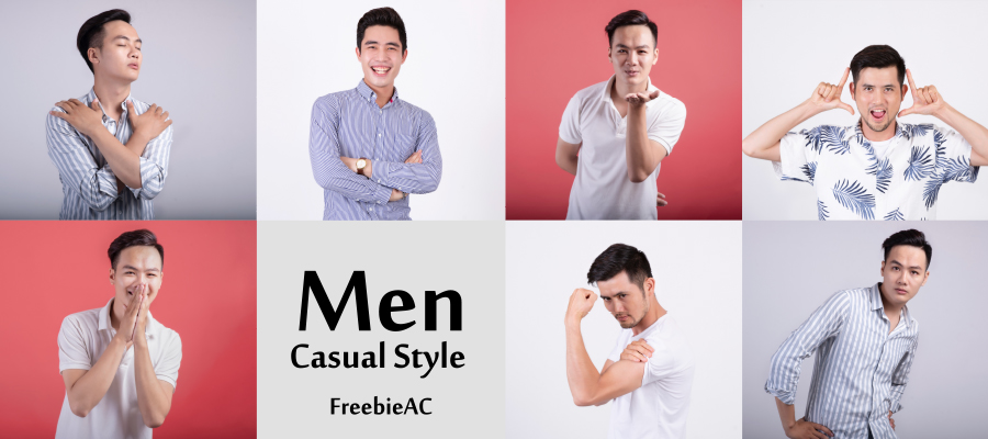 カジュアルなアジア人男性の写真素材