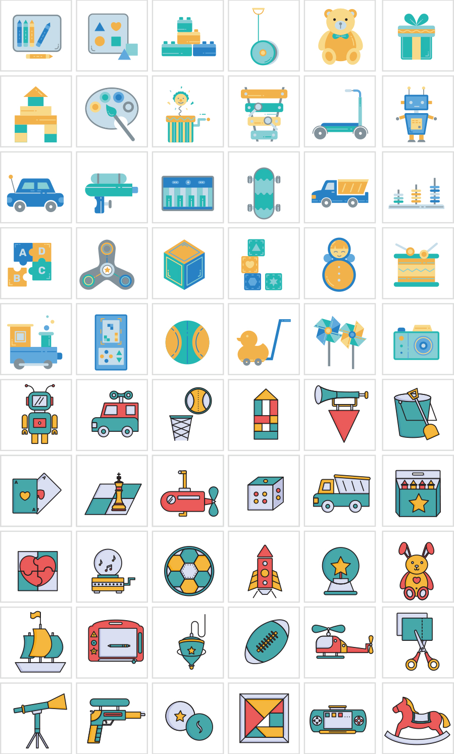 장난감 아이콘 소재