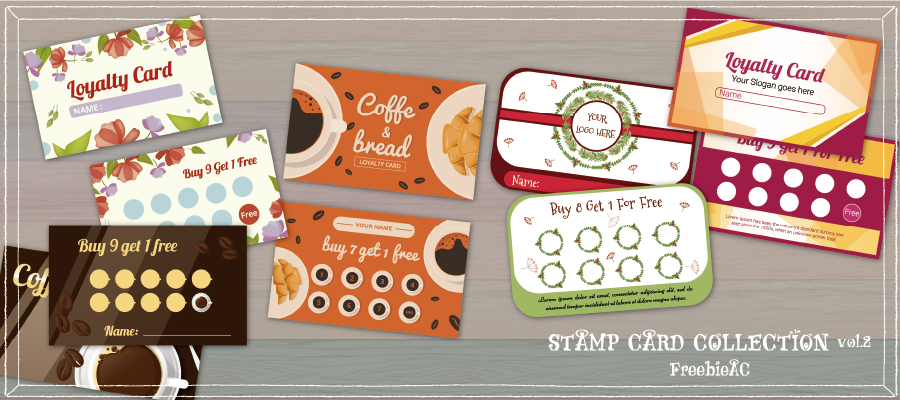 Stamp card template material vol.2