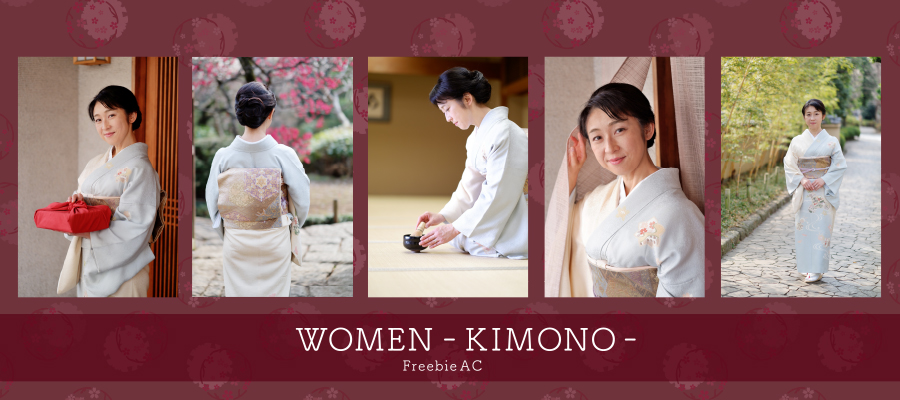 Kimono women picture material