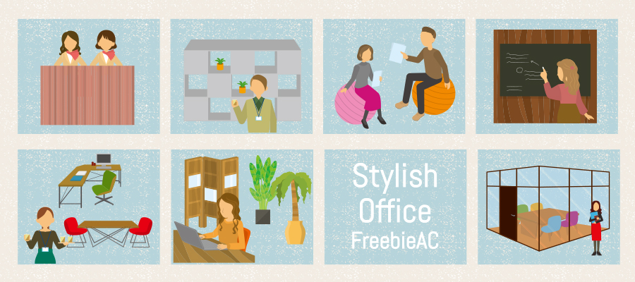 Stylish office illustration 