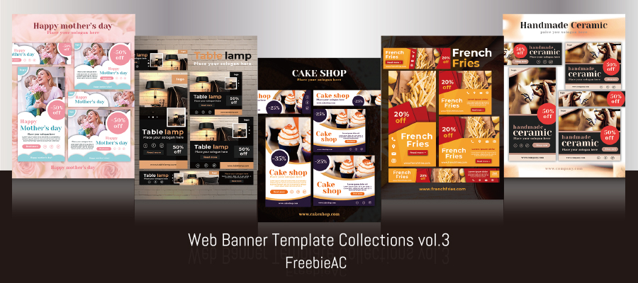 Web banner template material vol. 3