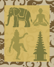 ヒンドゥー教のシルエット素材