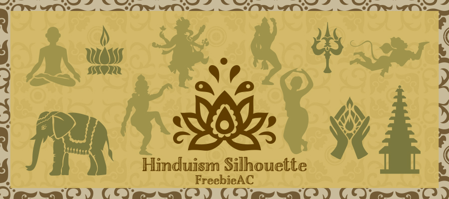 힌두교의 실루엣 소재