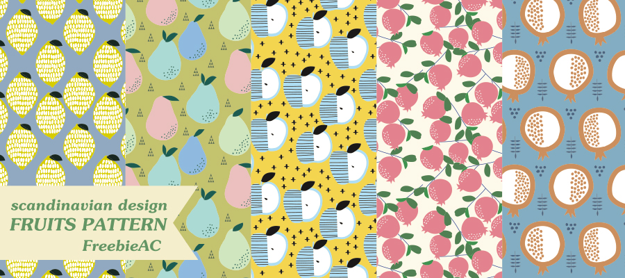 Scandinavian style fruit design pattern