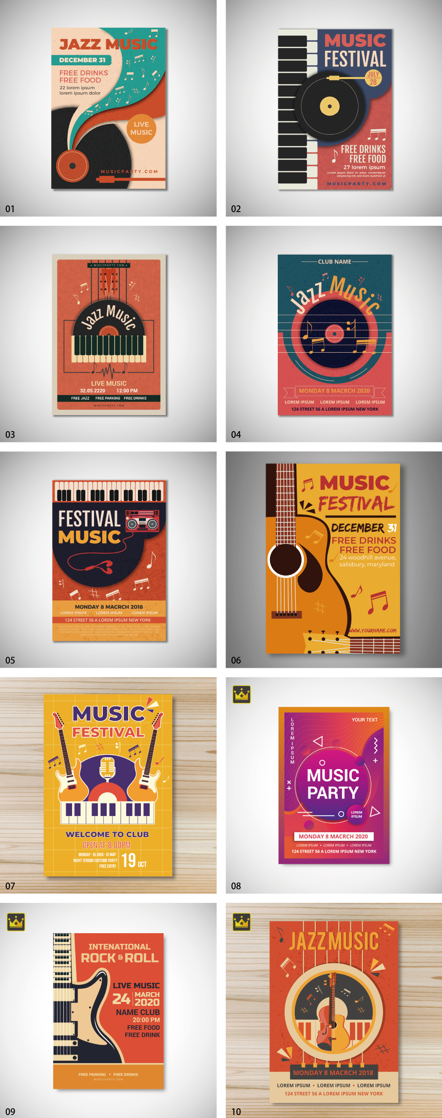 Chất liệu áp phích mẫu nhạc