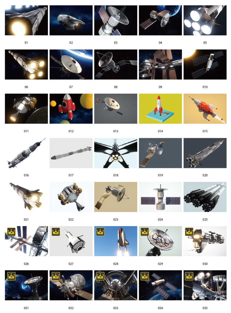 Artifical satellite 3DCG images