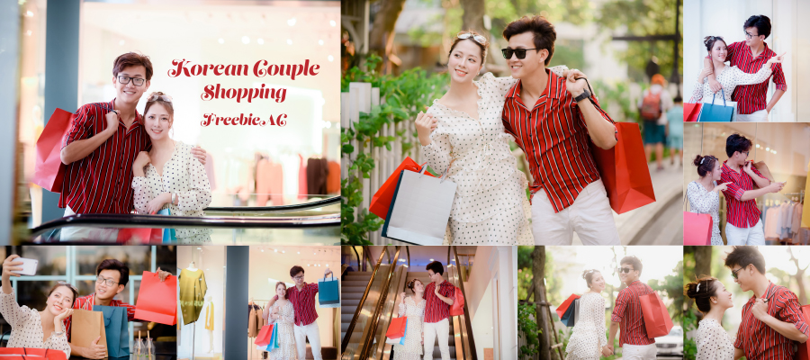 Couple shopping date stock photos