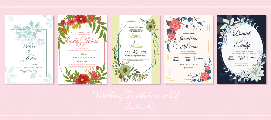 Wedding card template material vol.2